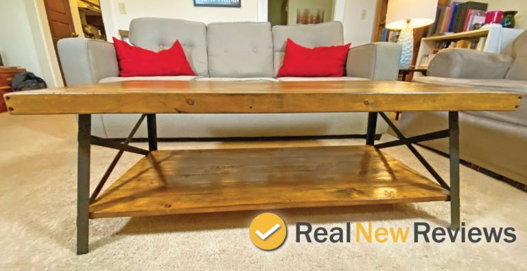Emerald Home Mid Century Modern Coffee Table Side View